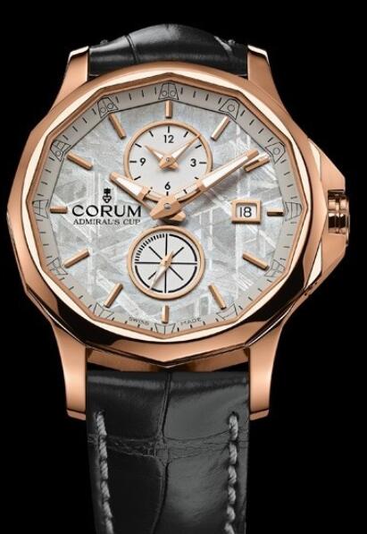 Corum Admirals Cup Legend 42 Meteorite Dual Time Replica watch A283/02034 - 283.101.55/0001 PX34